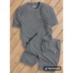 🔥Hot🔥 Bộ Cộc GC_Mono Chất Vải Cotton Dày Mát, Bộ Quần Áo Cộc Tay Phối Họa Tiết Phong Cách Boy Phố. Vải cotton thoáng mát