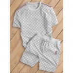 🔥Hot🔥 Bộ Cộc GC_Mono Chất Vải Cotton Dày Mát, Bộ Quần Áo Cộc Tay Phối Họa Tiết Phong Cách Boy Phố. Vải cotton thoáng mát