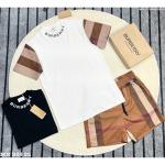 Bộ Cộc Tay Burberry Hotrend Nam Nữ BBR Bản Basic Chất Liệu Cotton